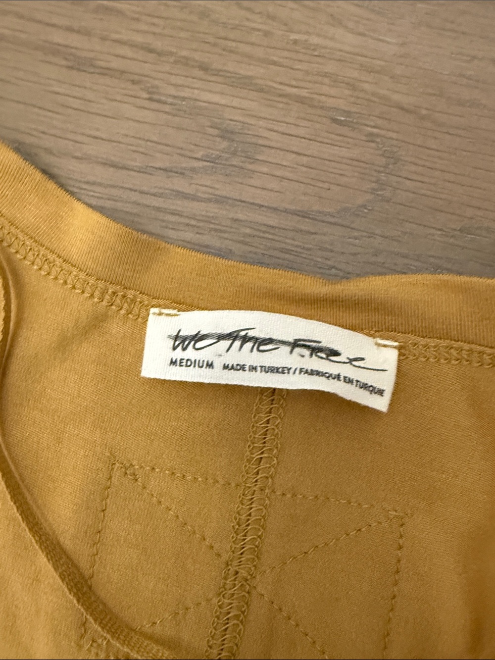 We The Free Golden Mustard Scoop Neck shirt
